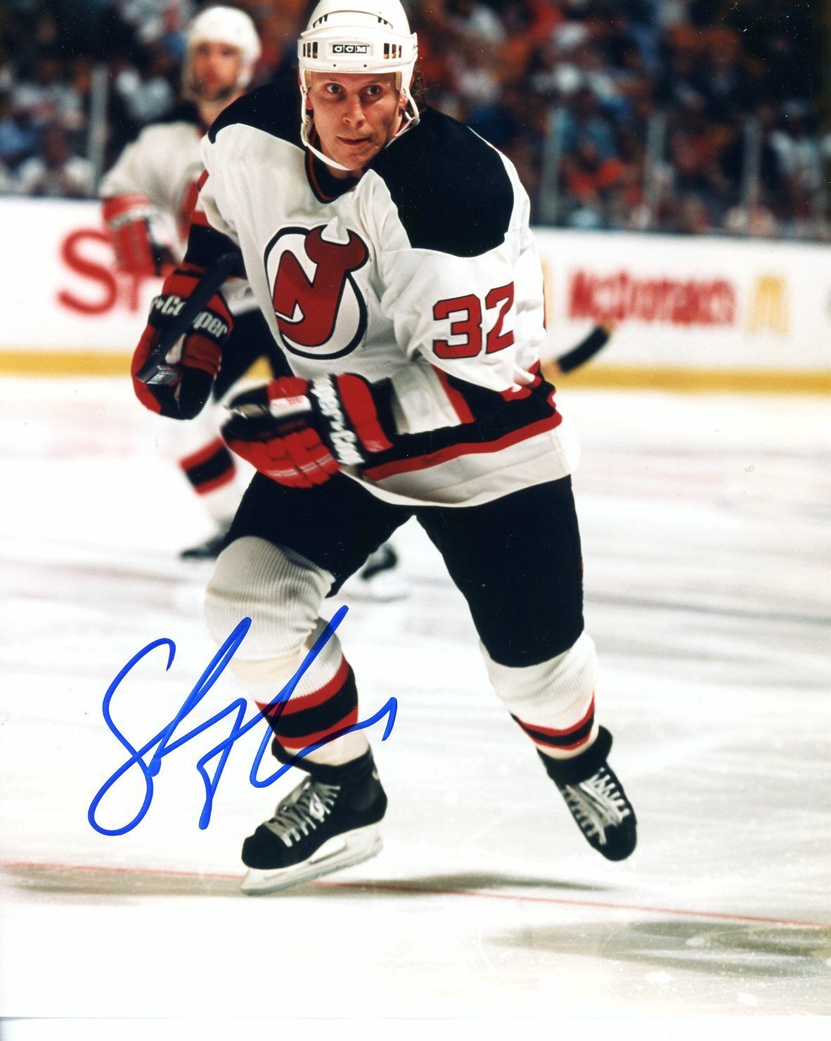 Steve Thomas 8x10 color Photo Poster painting New Jersey Devils#S152