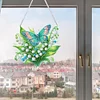 (US Local)Acrylic Special Shape Flower Butterfly DIY Diamond Painting Hanging Pendant Kit