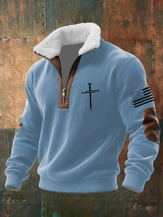 Men's Faith Textured Sweatshirt  socialshop