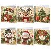 Special Shaped Diamond Painting Christmas Cards 6Pcs DIY Gem Greeting