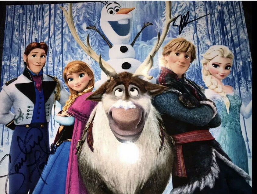 Frozen Signed Photo Poster painting Poster Disney Musical Broadway Elsa Olaf Anna Groff Fontana