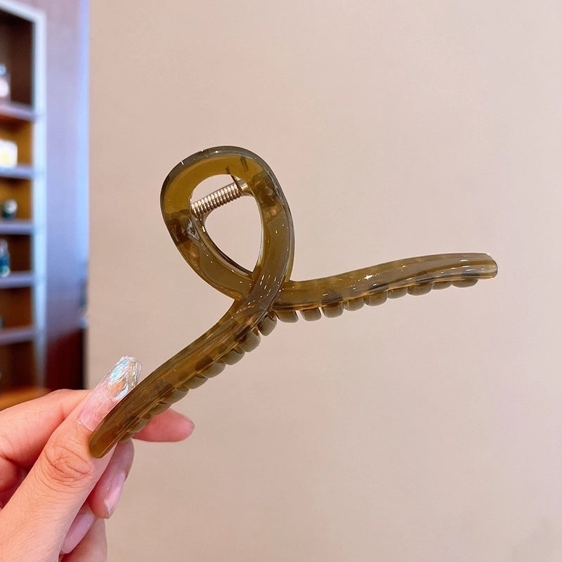 Grip Frosted New Hairpin Back Head Large Transparent Hair Claw Shark Clip Hairware Hairpin Hair Clip Female Summer