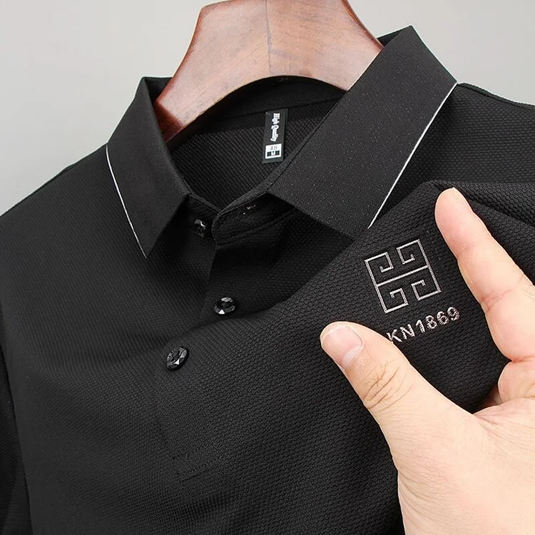 2023 new fashion embroidery T-shirt men's short-sleeved summer high-end cool feeling breathable Paul POLO shirt casual men's top