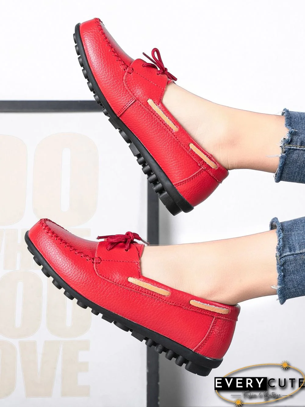 Retro Casual Simple Lace-up Flat Shoes