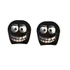 Universal Car Headrest Covers &ndash; Black Skull Print, Stretch Fit, Fun & Novelty Design