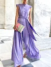 Sleeveless Wide Leg Jumpsuits