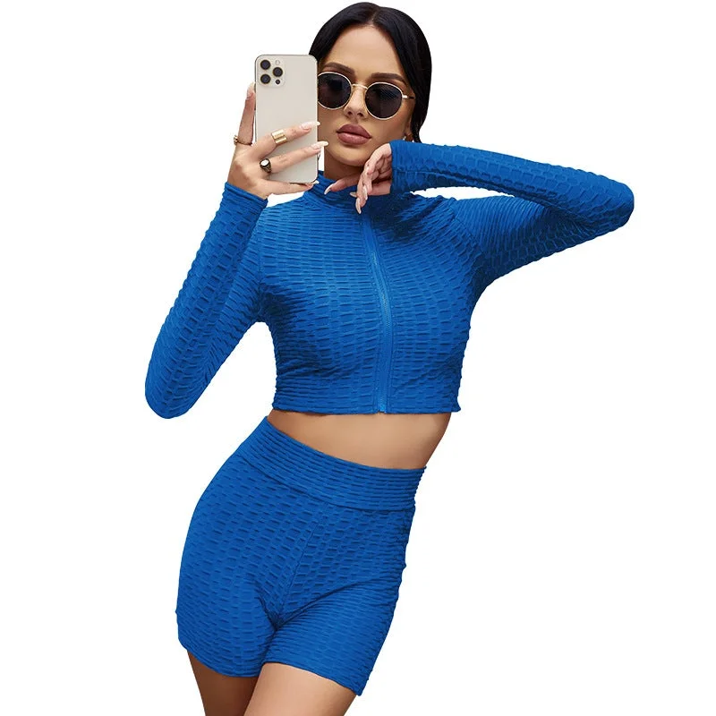 Women's Fitness Long-sleeved Casual Sports Suit