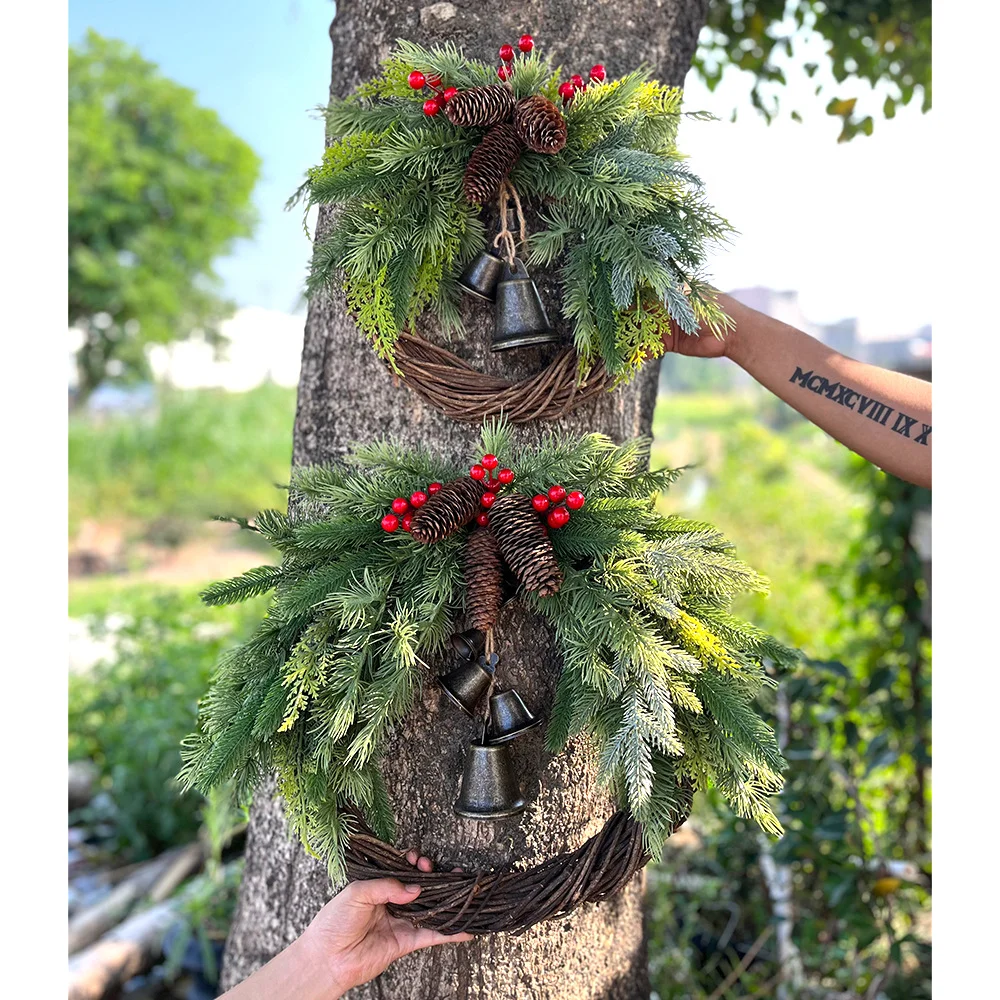 Farmhouse Christmas Wreath, Boho Wreath, Holiday Wreath