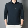 2023 New Men's Casual Business Lapel Bottoming POLO Shirt