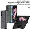 2022 Magnetic Armor All-included Protective Cover With Hinge Holder For Samsung Galaxy Z Fold 3 5G