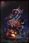 Human-Beast Form Kaido vs Nika Luffy with LED - ONE PIECE Resin Statue - Fantasy Studios