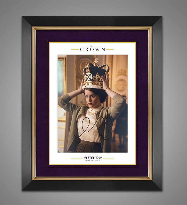 Claire Foy The Crown Signed & Framed 10X8 Photo Poster painting Genuine Signature AFTAL COA