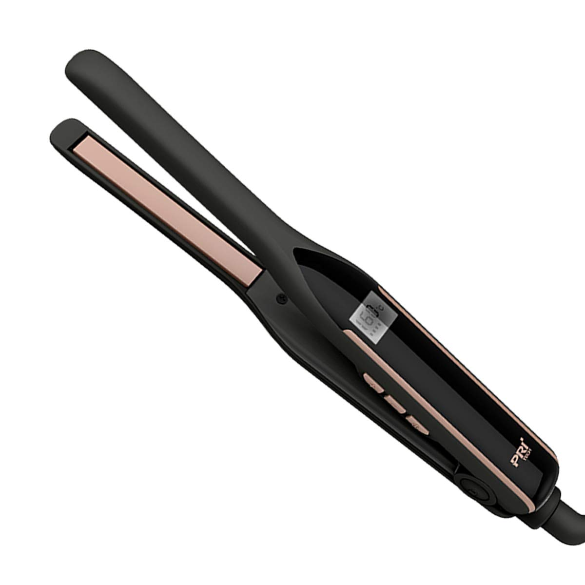 PRITECH 3/10 Inch Pencil Flat Iron with LCD Temperature Control Small