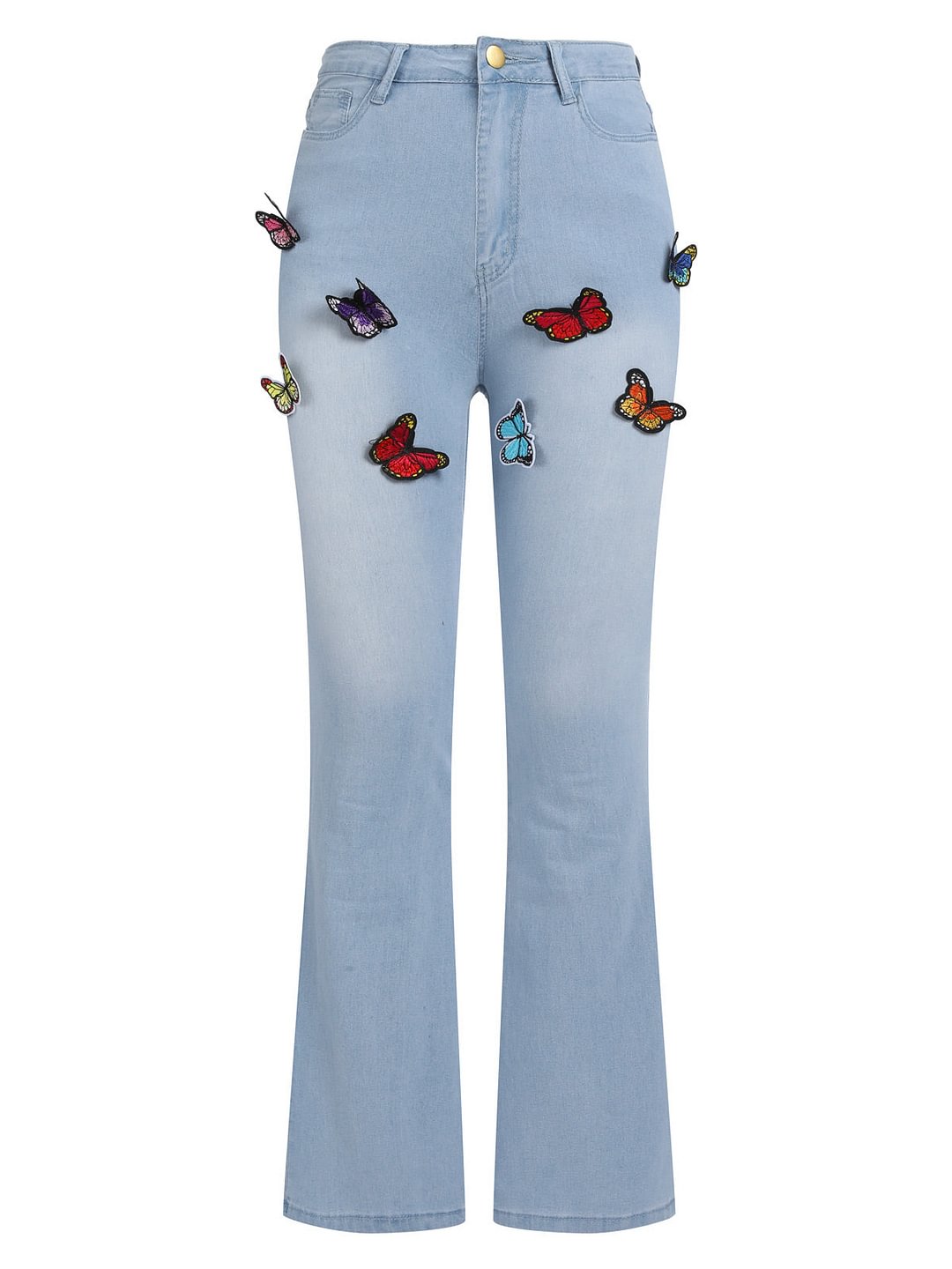 Blue Butterfly Vintage Flare Jeans
