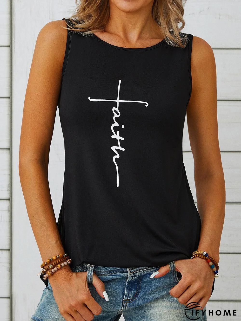 Faith Casual Crew Neck Tank | IFYHOME