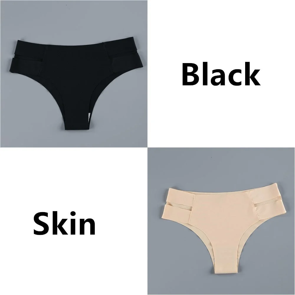 Seamless Women Pantys Girls Thongs Low Waisted Soft Woman Panties Briefs Fashion Solid Colors M-XL Sexy Underpants For Women New