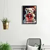 Diamond Painting -DIY Full Square Drill Heart Bear Letter I(35x45cm)