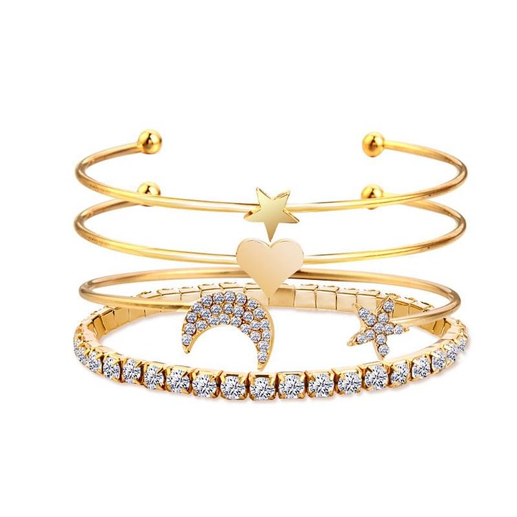 Comet Crystal Bracelet Set-Mayoulove