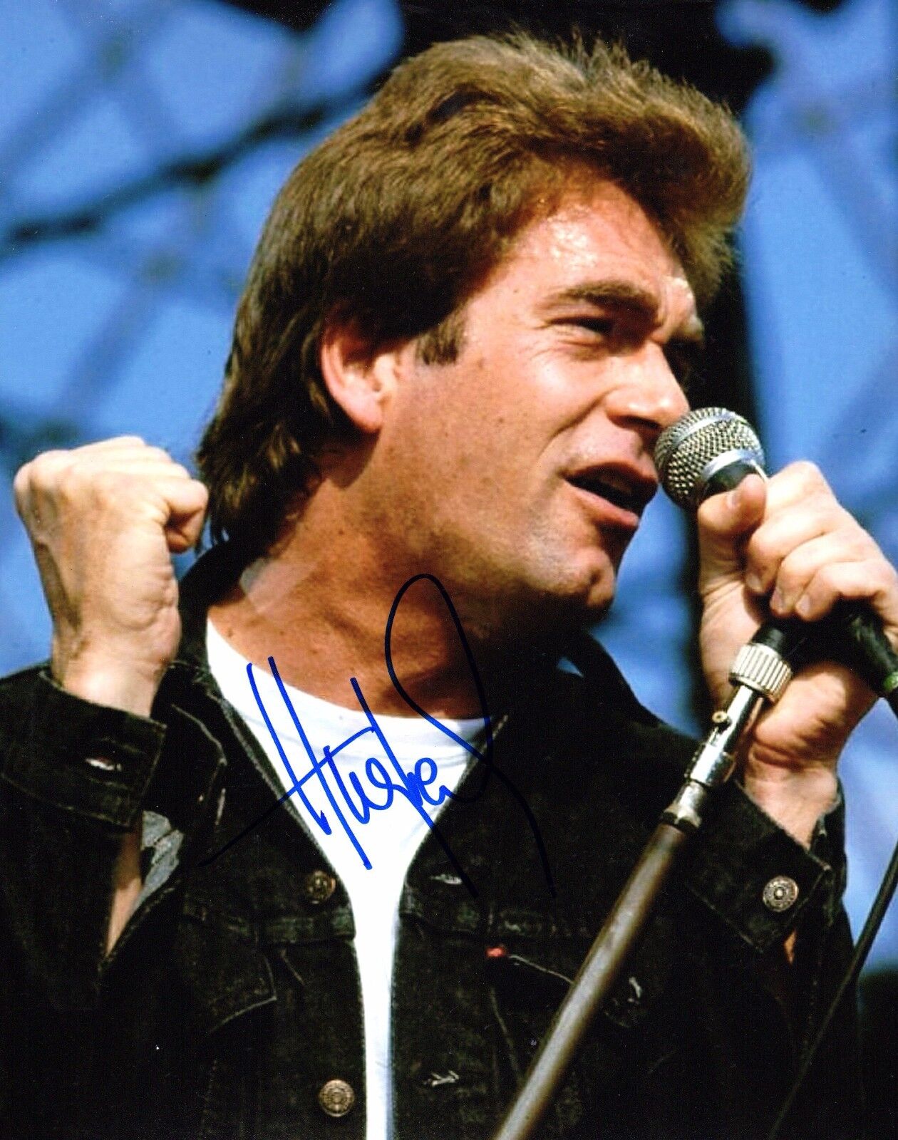 GFA Power of Love * HUEY LEWIS * Signed 8x10 Photo Poster painting PROOF H3 COA