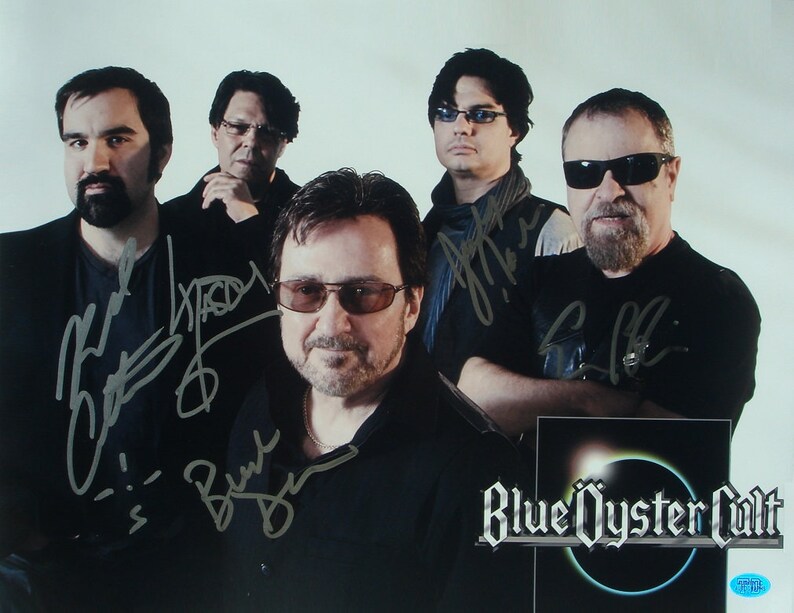 BLUE OYSTER CULT Signed Photo Poster painting X5 Buck Dharma, Eric Bloom, Danny Miranda, Richie Castellano, and Jules Radino 11x 14 wcoa