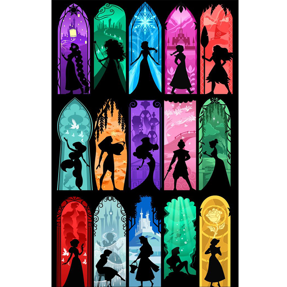 Disney Princess Silhouette 40*60cm paint by numbers
