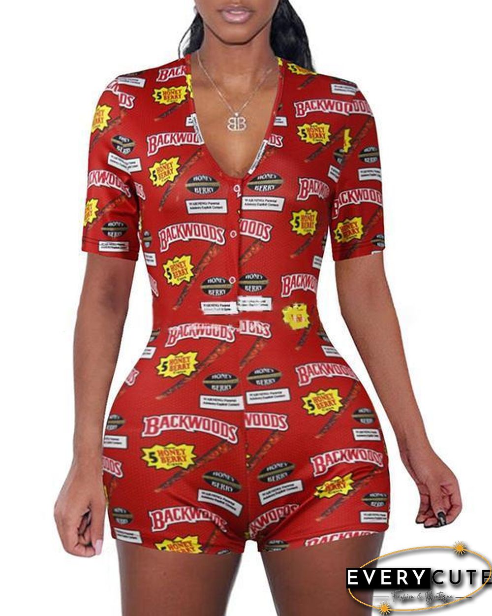 Women Summer Rompers Sexy Bodycon Long Sleeve Print Romper