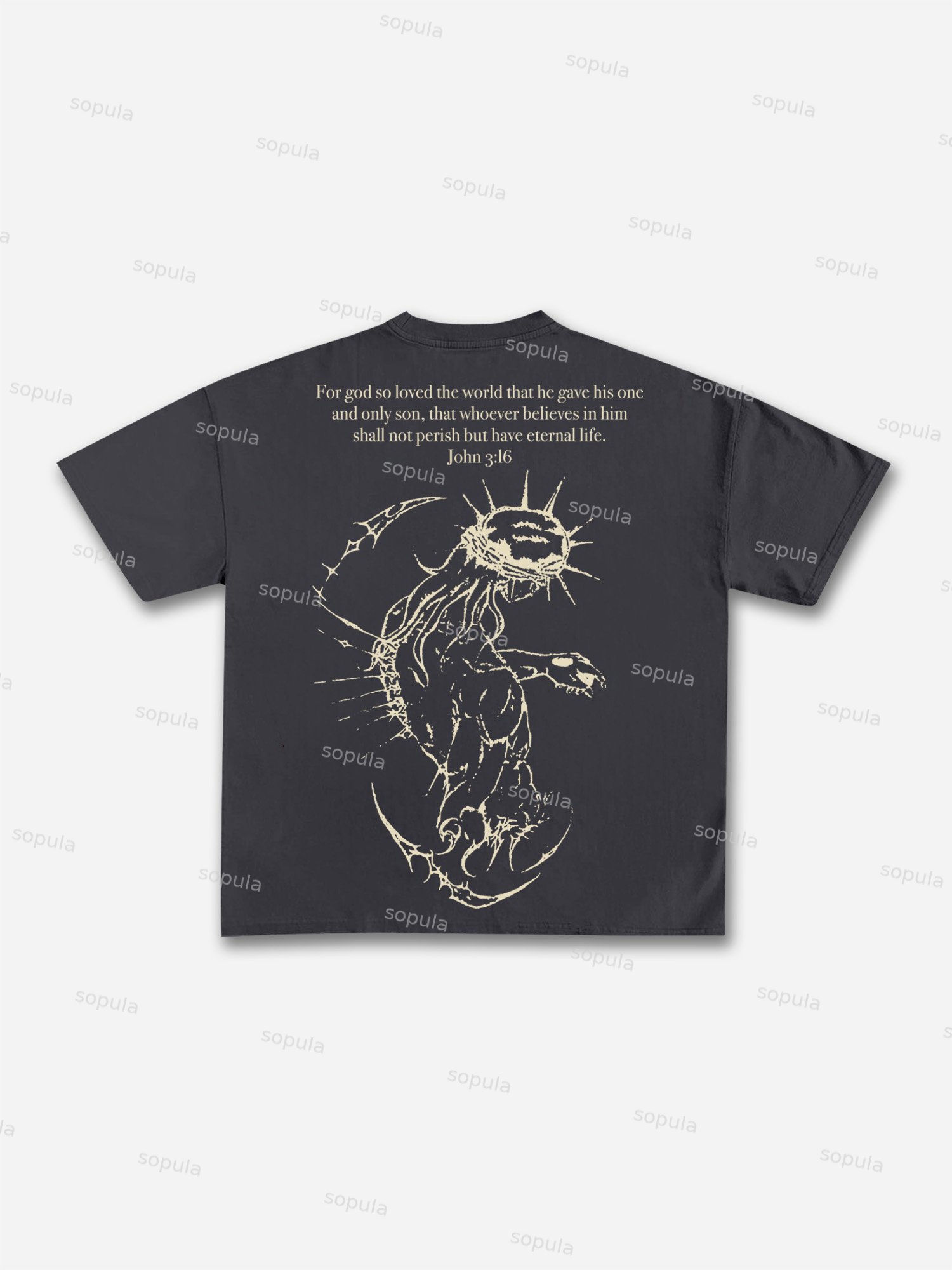 Jesus Is King Bible Jesus Graphic Cotton T-shirt - SOPULA