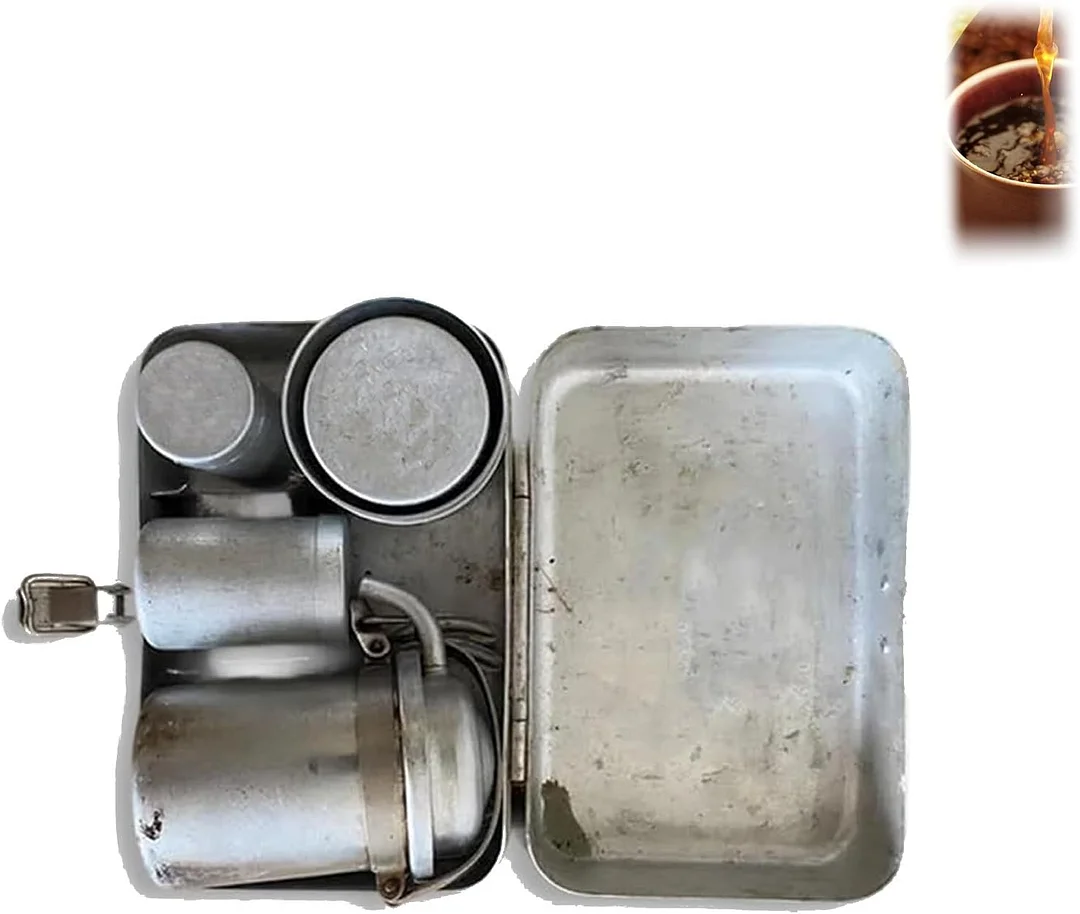 Vintage-Style Camping Coffee Maker Kit with Pour Over & Espresso Set