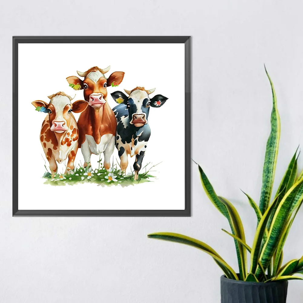 Diamond Painting - Full Round Drill - Cow(Canvas|30*30cm)