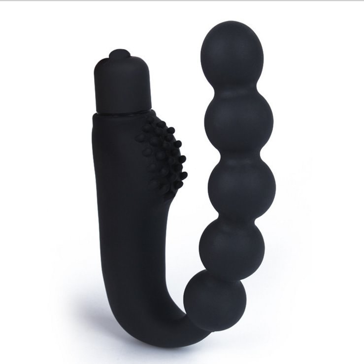 Posterior Plug Anal Stimulation Silicone Beads Vibrate Vibrate Massager Anal Plug