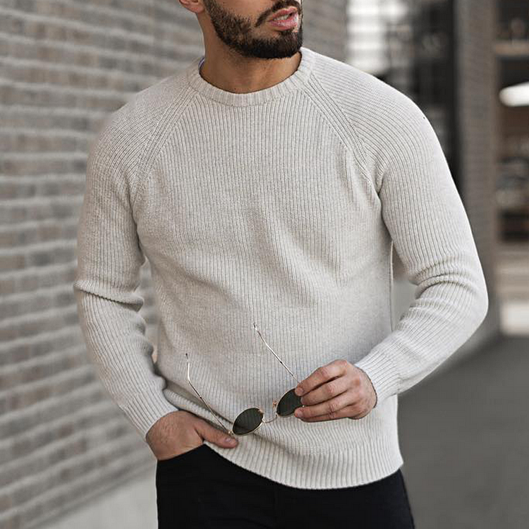 Casual Men's Fit Simple Long Sleeve Sweater