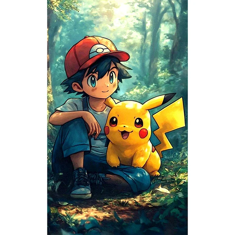 Pocket Baby Pikachu 30*50CM (Canvas) Full Round Drill Diamond Painting gbfke