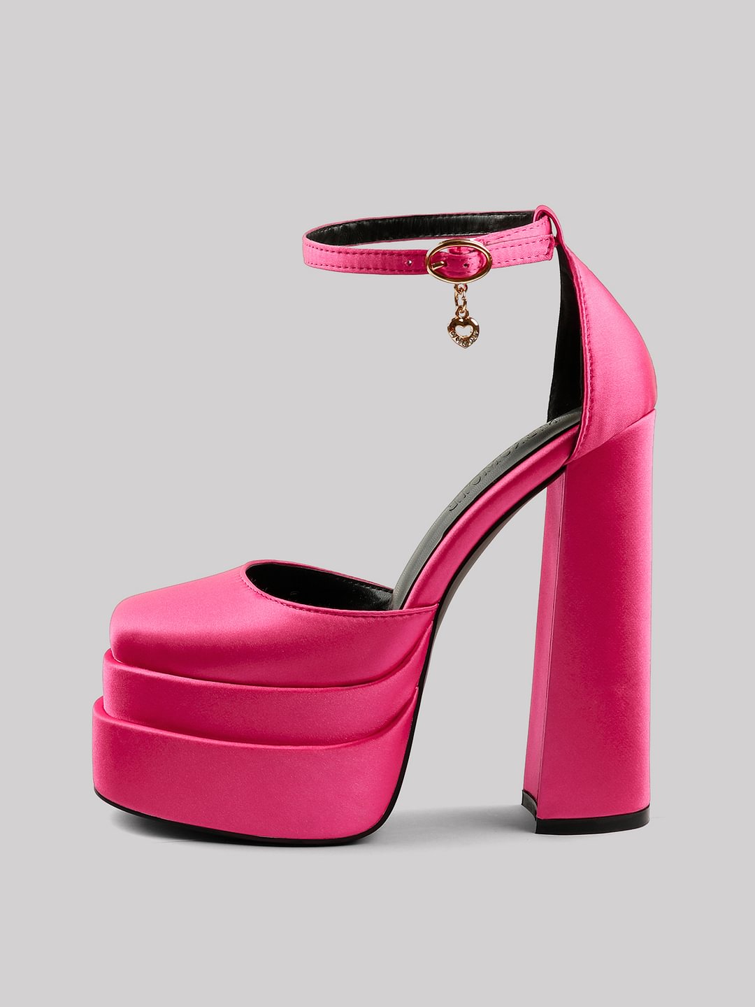 5.9" Women's Sexy High Heels Platforms Pumps Square Toe Chunky Block Heels Rhinestone Party Shoes