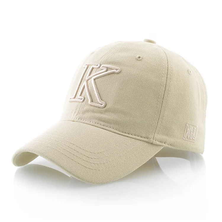 Embroidery Letter K Snapback Caps Men Black Baseball Cap Women BreathableTrucker Hat Bone Casquette Summer Visor Dad Hats