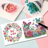 6Pcs carte de voeux fleur-bricolage