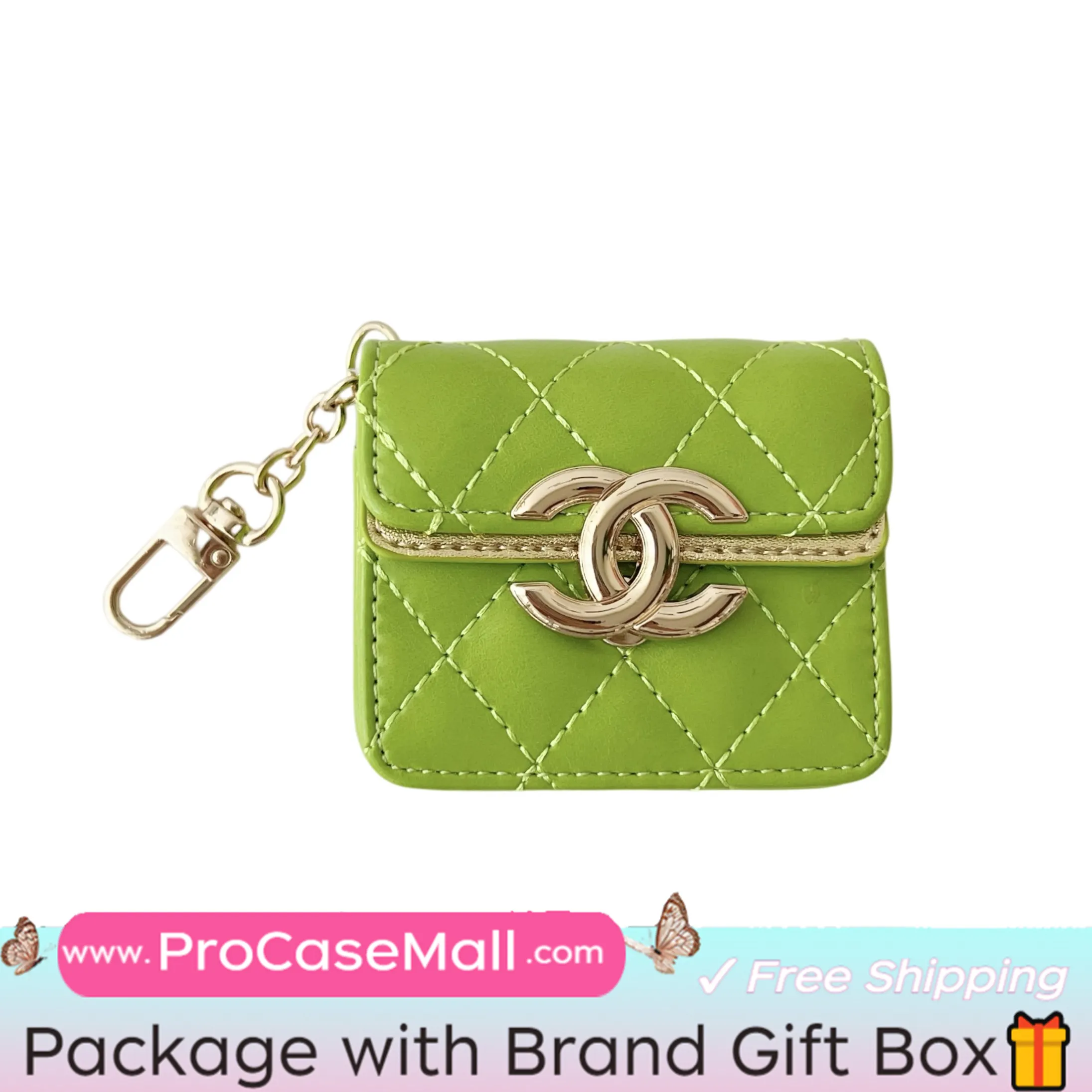 CHANEL MINI CROSSBODY BAG UNIVERSAL STYLE WIRELESS HEADPHONE LEATHER CASE