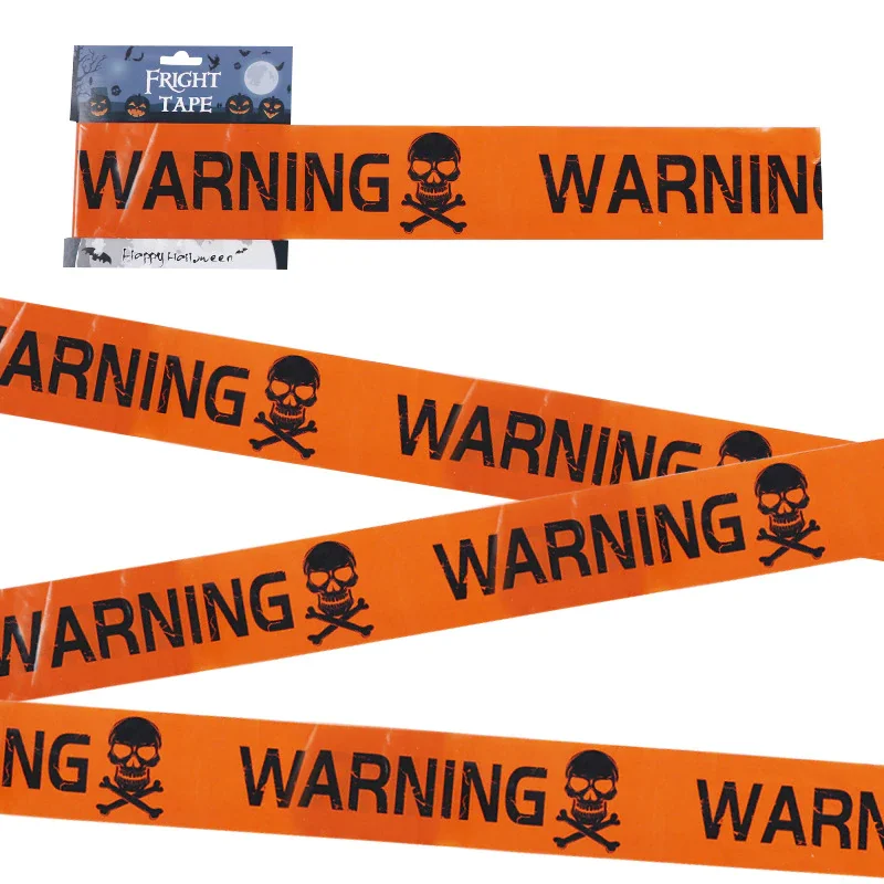 3pcs Halloween Warning Tapes Signs Halloween Props Danger Warning Line New Isolation Belt Sign Party Outdoor Garden Decors | IFYHOME
