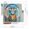 Diamond Painting -5D Full Round Drill Cute Fresco Style Cat