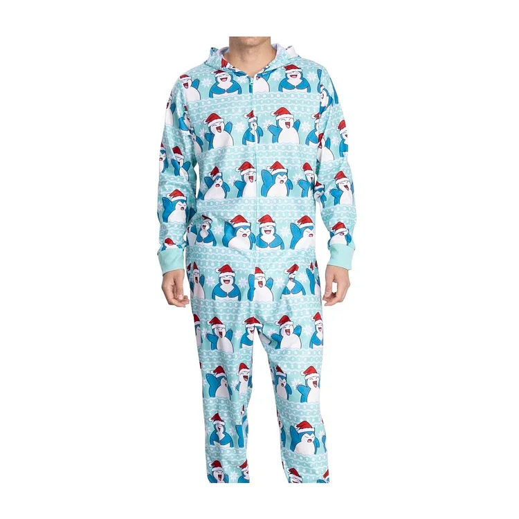Snorlax Holiday Hooded One-Piece Pajamas - Adult