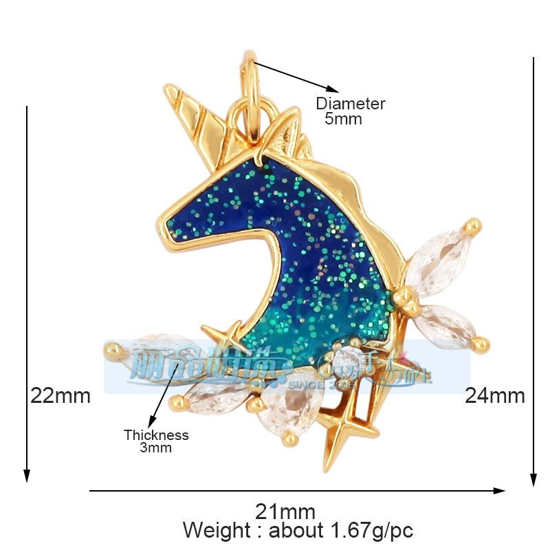 1 Piece 15 * 21mm 18 * 23mm 9*16mm Copper Zircon Sun Star Lightning Pendant Jewelry Accessories