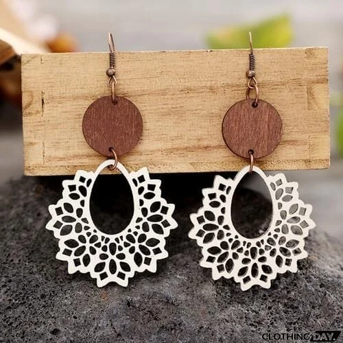 Geometric Cutout Dangle Earrings