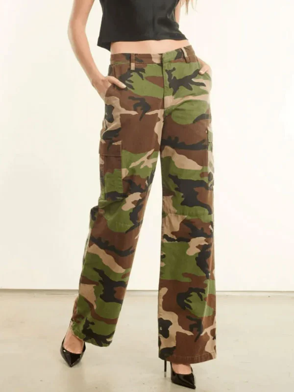 loose through comfortable camouflage women's pants