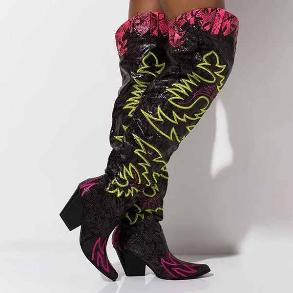 Western Over The Knee Boots