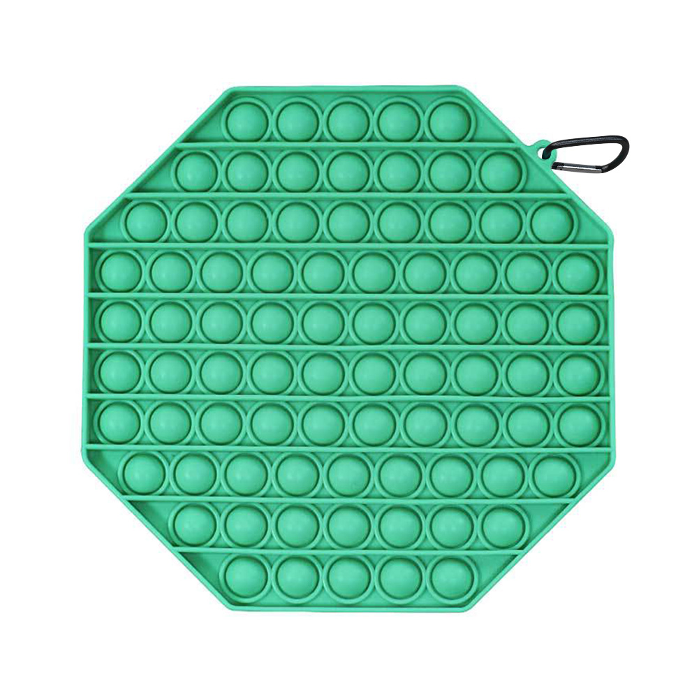 

Octagon Shape With Carabiner - Pop It Fidget Toy, Green, 501 Original