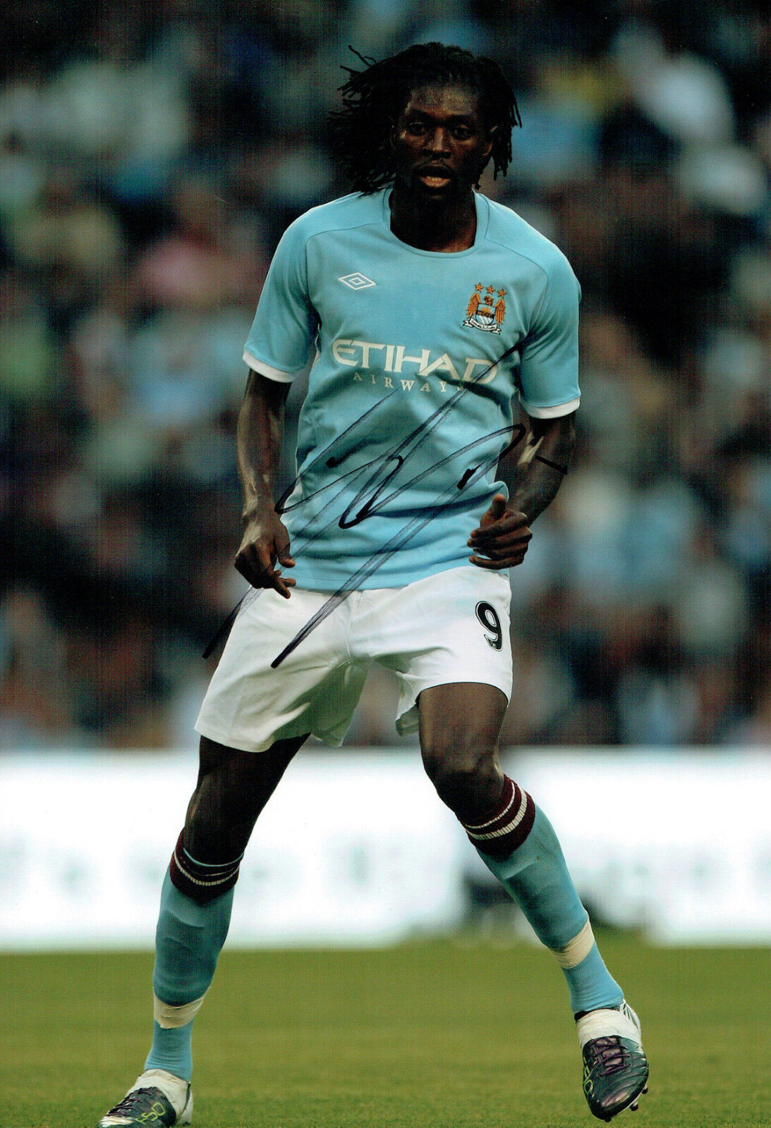 Emmanuel ADEBAYOR Signed Autograph 12x8 Photo Poster painting AFTAL COA Manchester City TOGO