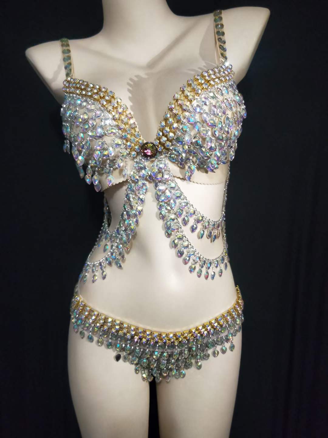 GOOSHOE Flare Jumpsuit Diamond Sequined Jumpsuit For