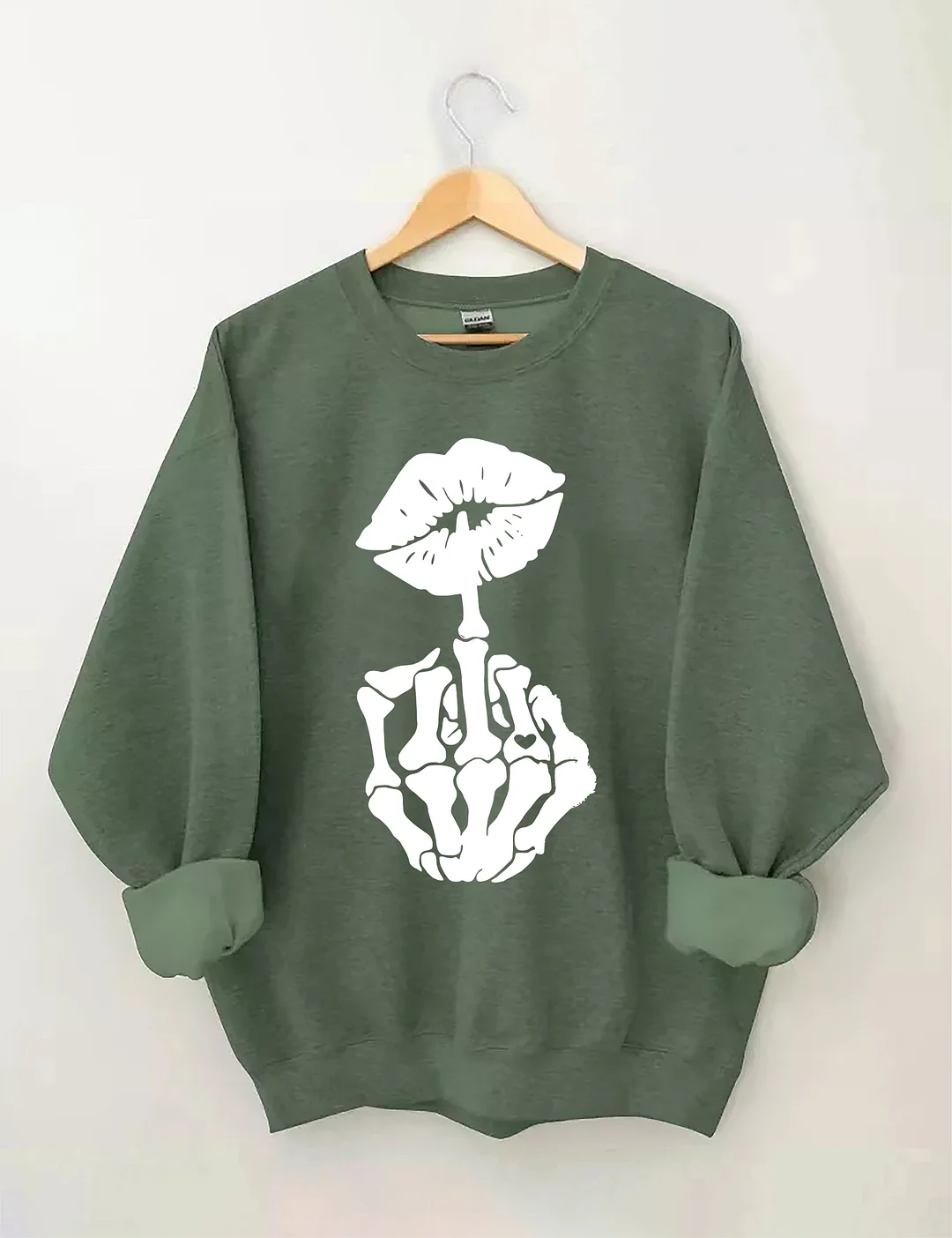 Skeleton Hand And Lips Sweatshirt