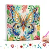 Kits d&rsquo;art color&eacute;s en diamant papillon avec cadre pour adultes, d&eacute;coration int&eacute;rieure 25 cm