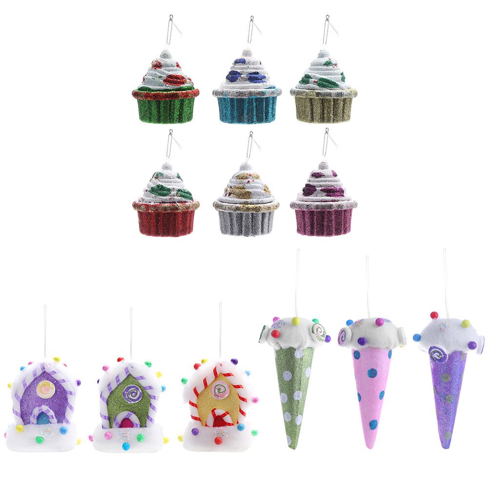 

Creative Cute Foam Christmas Pendant Home New Year Party Tree Hanging Decor, Cake, 501 Original