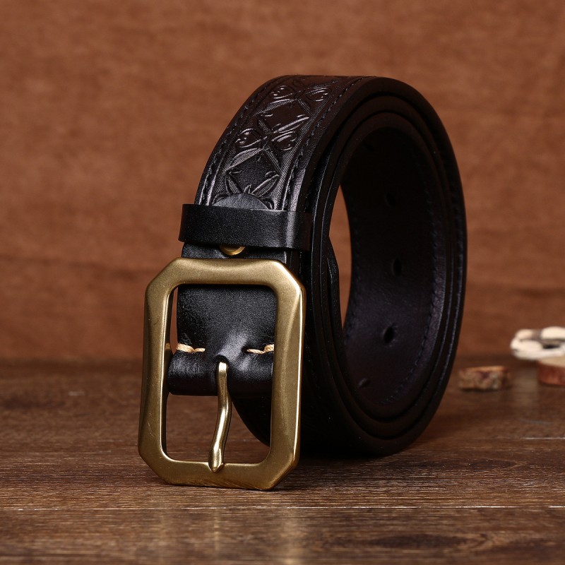 Retro Style Extra-thick Outdoor Top Layer Cowhide Casual Belt DANRRIO.COM DANRRIO